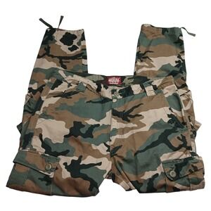 Matchstick Mens Camo Cargo Pants Size 38 Woodland Camouflage Tactical Utility‎